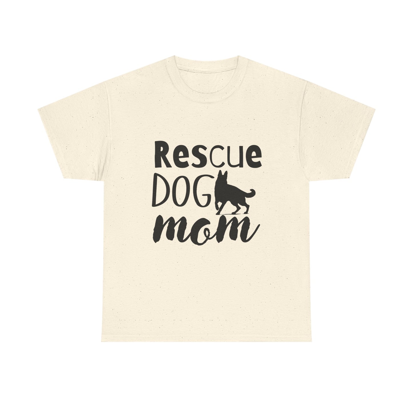Rescue Dog Mom Cotton T-Shirt