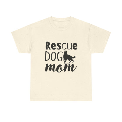 Rescue Dog Mom Cotton T-Shirt