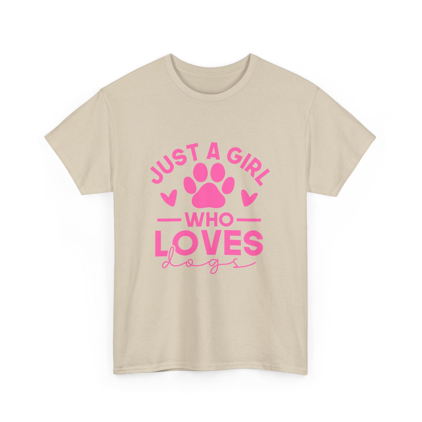 Just a Girl Who Loves Dogs T-Shirt - Cute Pet Lover Tee