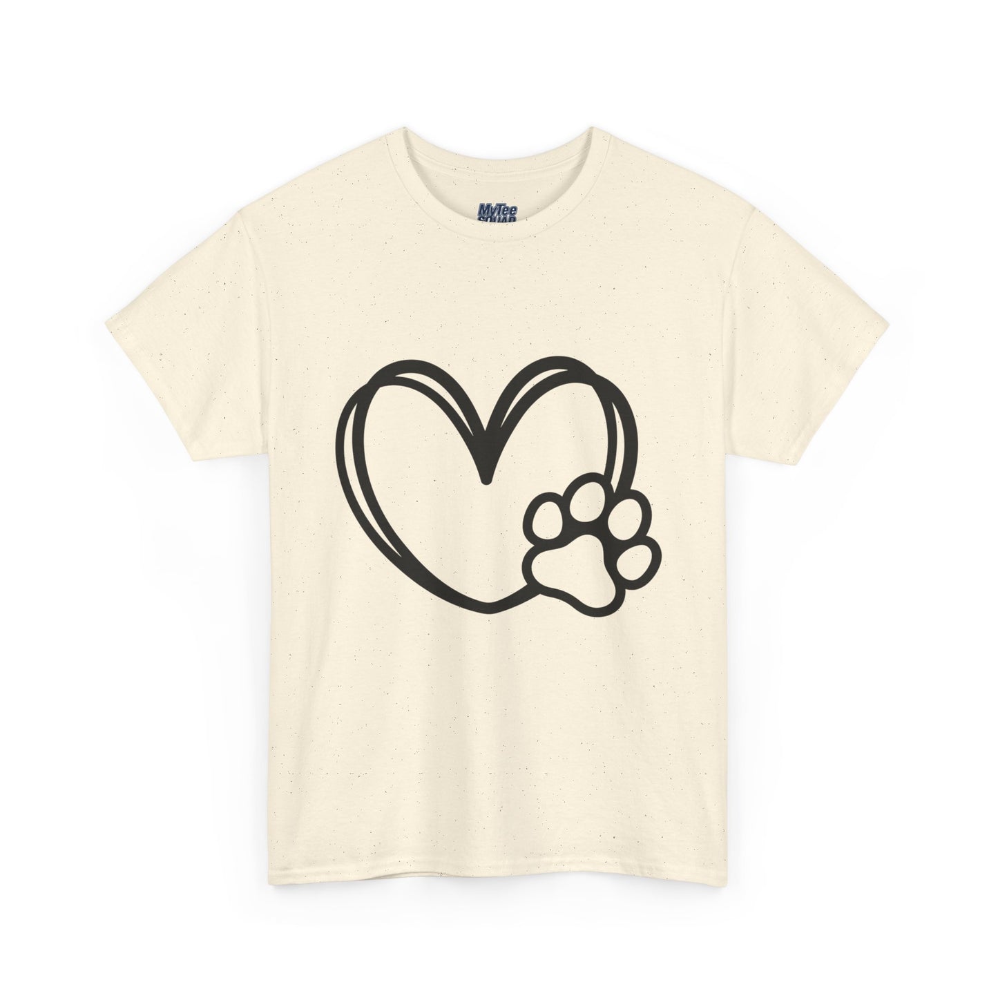 Simple Paw Heart Unisex T-Shirt – For Dog Lovers
