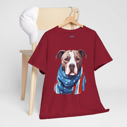 Patriotic American Staffordshire Terrier Unisex T-Shirt