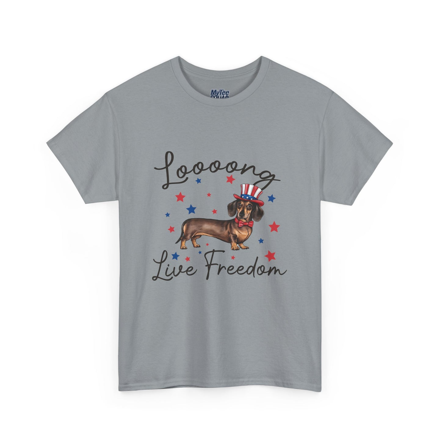 Patriotic Dachshund Loooong Live Freedom Unisex T-Shirt