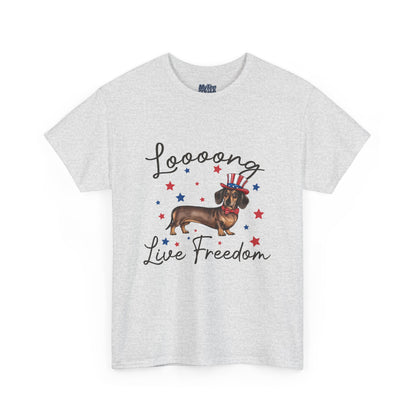 Patriotic Dachshund Loooong Live Freedom Unisex T-Shirt
