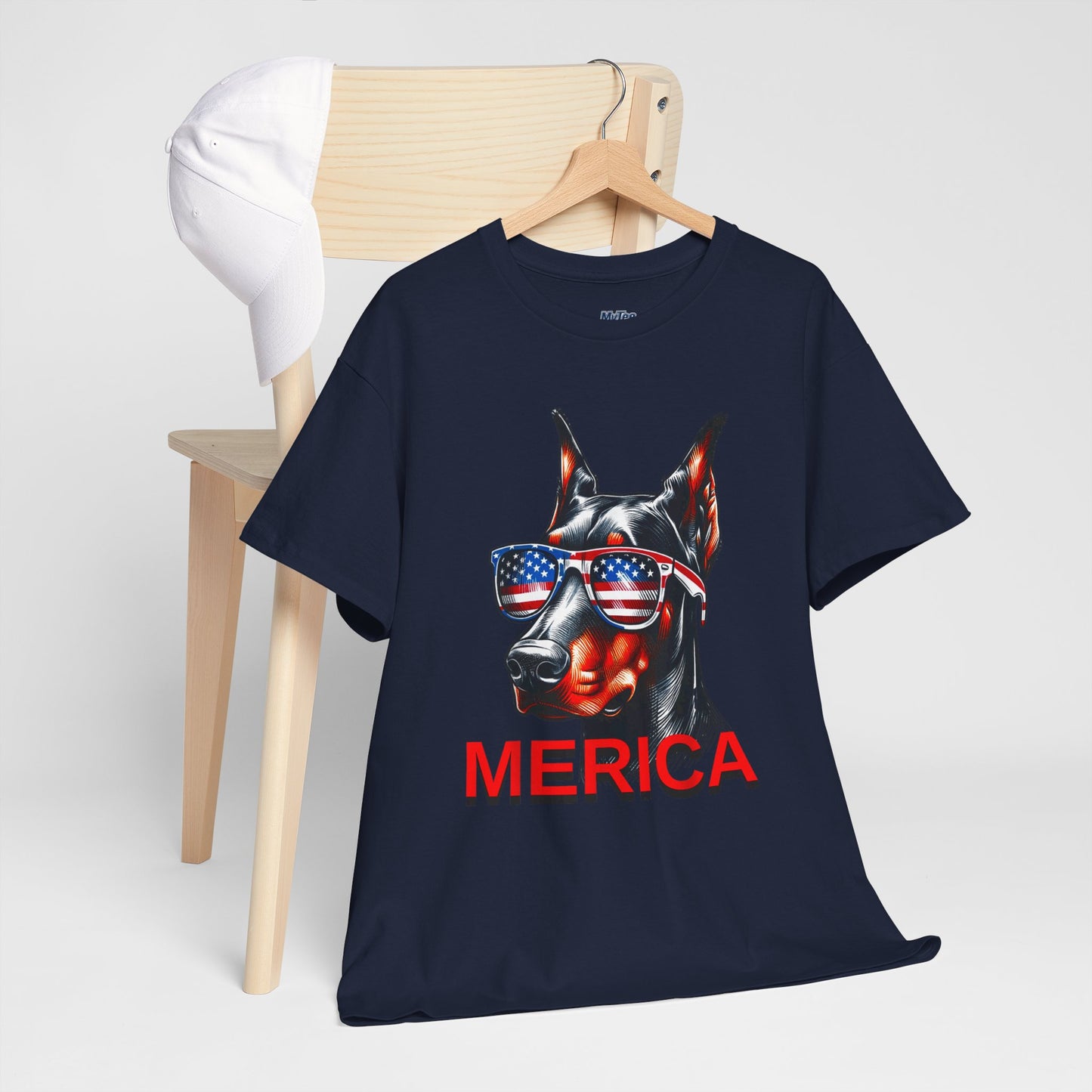 Patriotic Doberman With Sunglasses Unisex T-Shirt