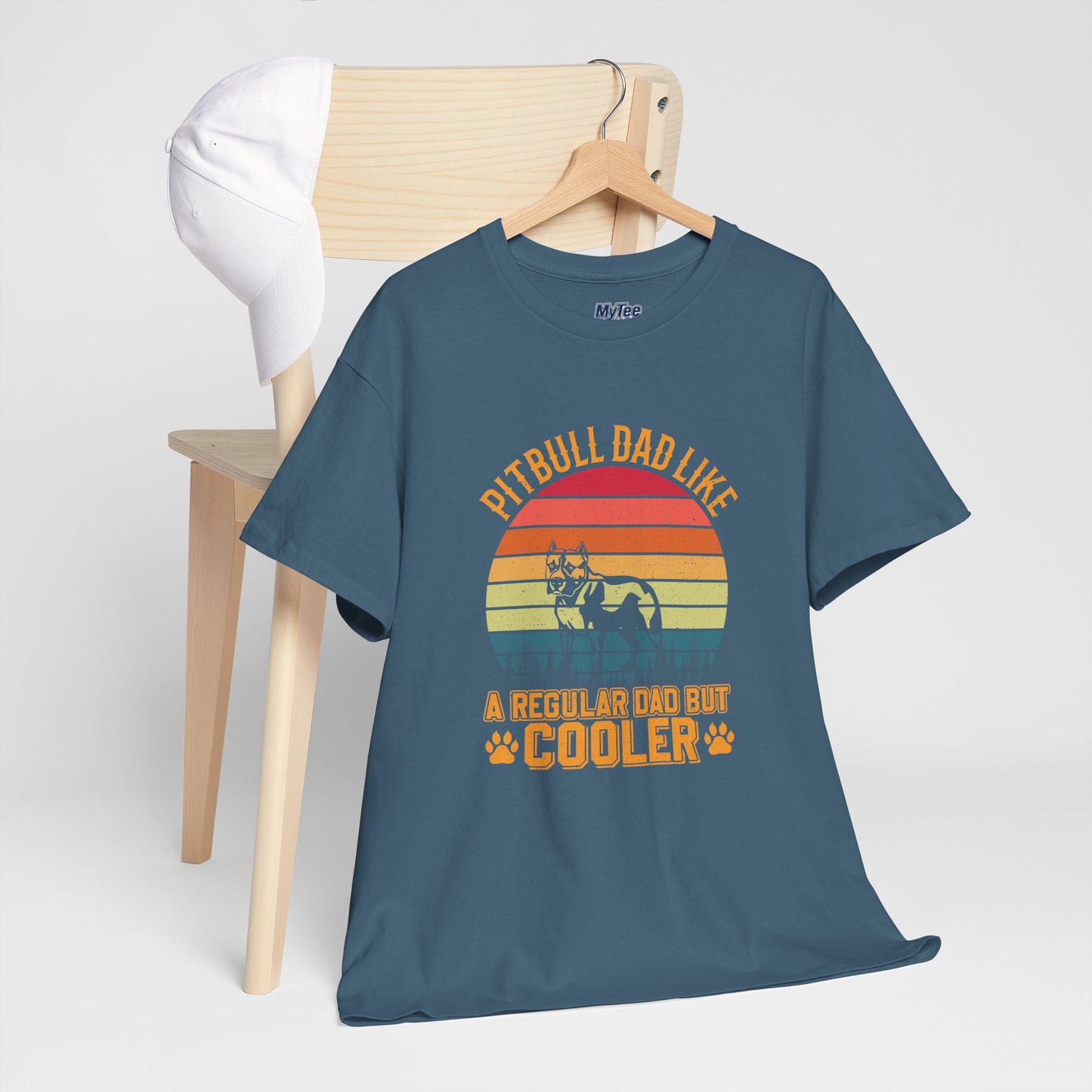 Pitbull Dad Like A Regular Dad But Cooler T-Shirt | Best Gift For Dog Father