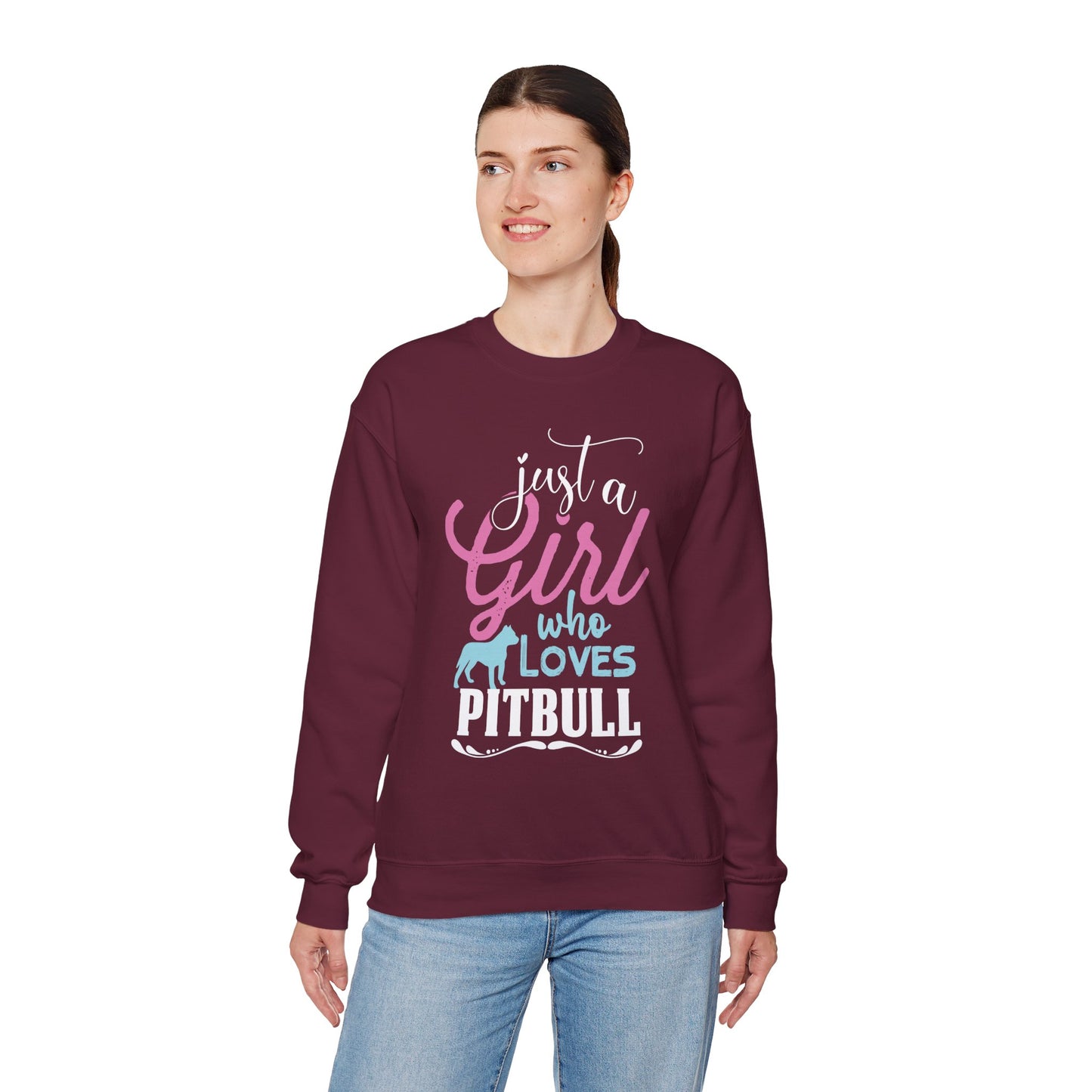 Just A Girl Who Loves Pitbull Sweatshirts