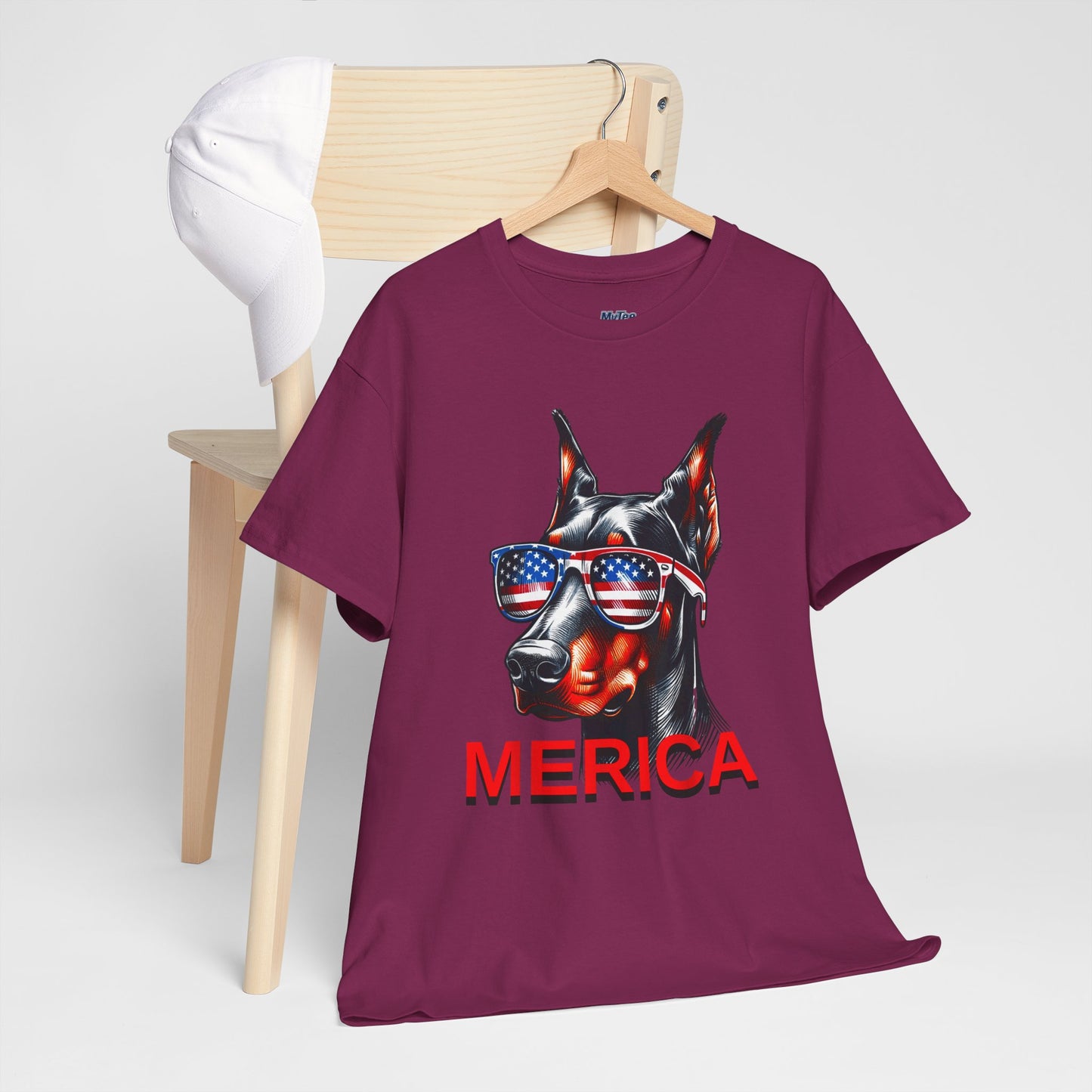 Patriotic Doberman With Sunglasses Unisex T-Shirt