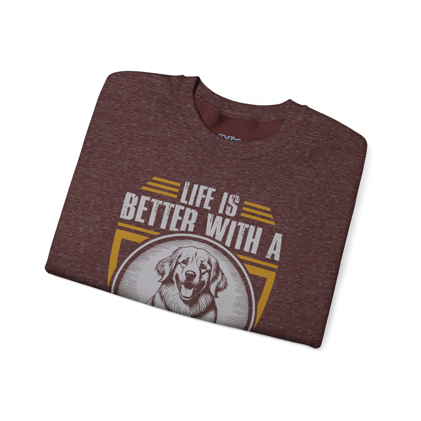 Life Is Better with a Golden Retriever Sweatshirt – Cozy Dog Lover Crewneck