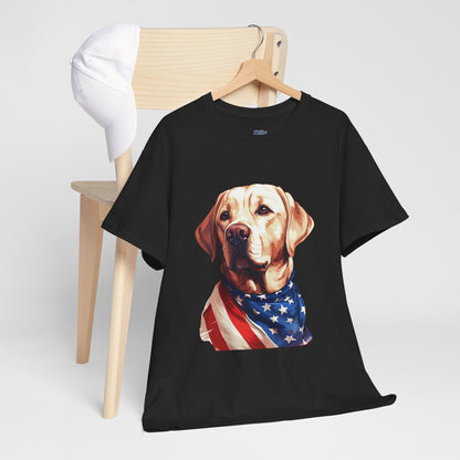 Patriotic Labrador In Stars & Stripes Unisex T Shirts