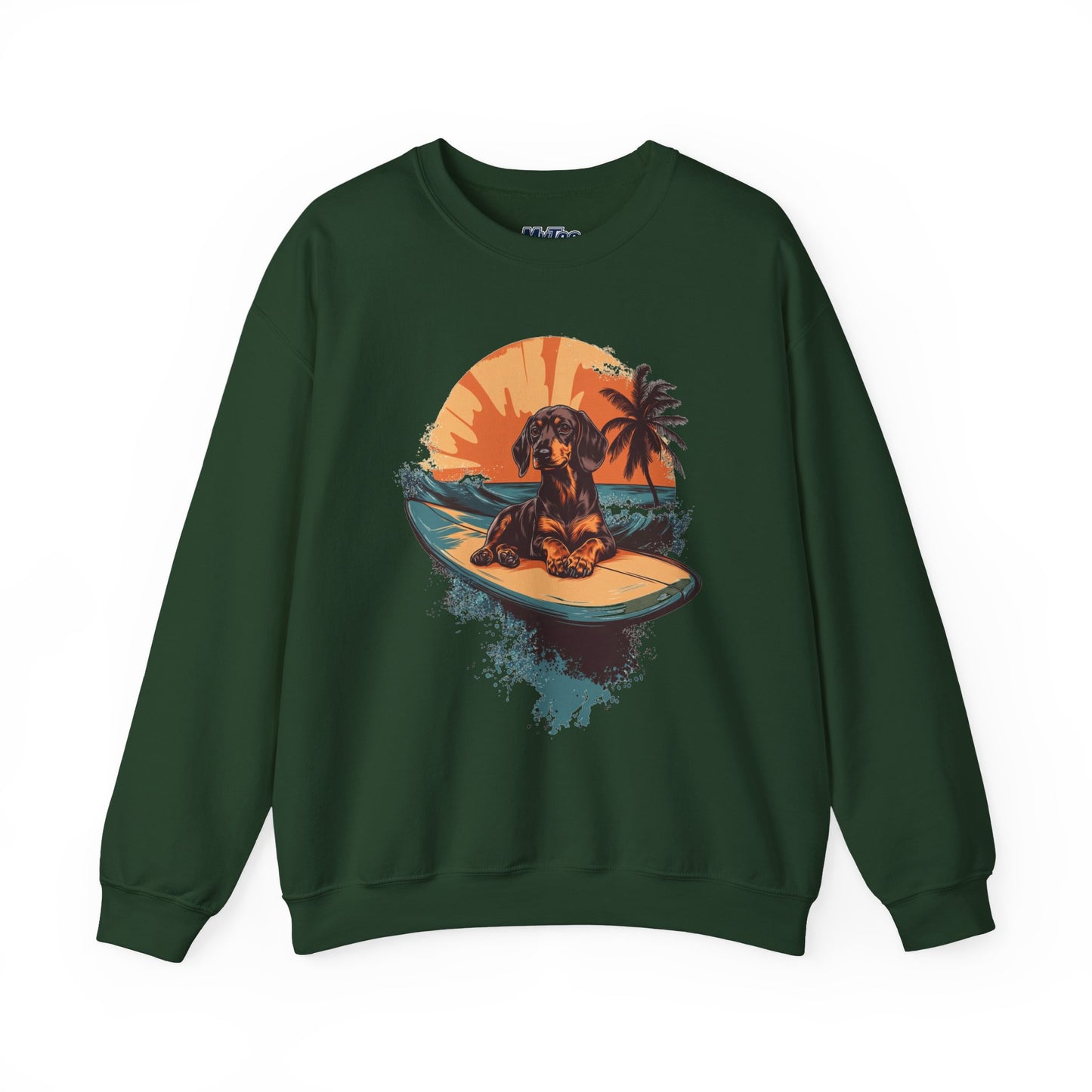 Dachshund Beach Bum Unisex Sweatshirt – Cozy Coastal Dog Graphic
