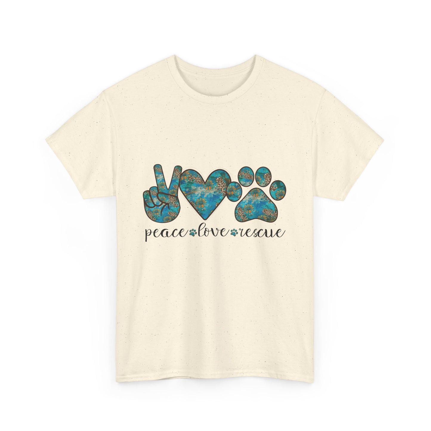 Peace Love Rescue T-Shirt | For Animal Rescuers