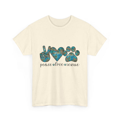 Peace Love Rescue T-Shirt | For Animal Rescuers