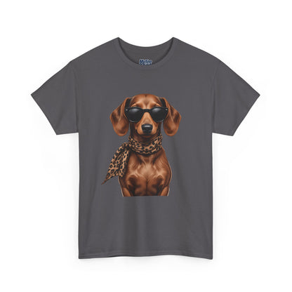 Dachshund With A Scarf Cotton T-Shirt