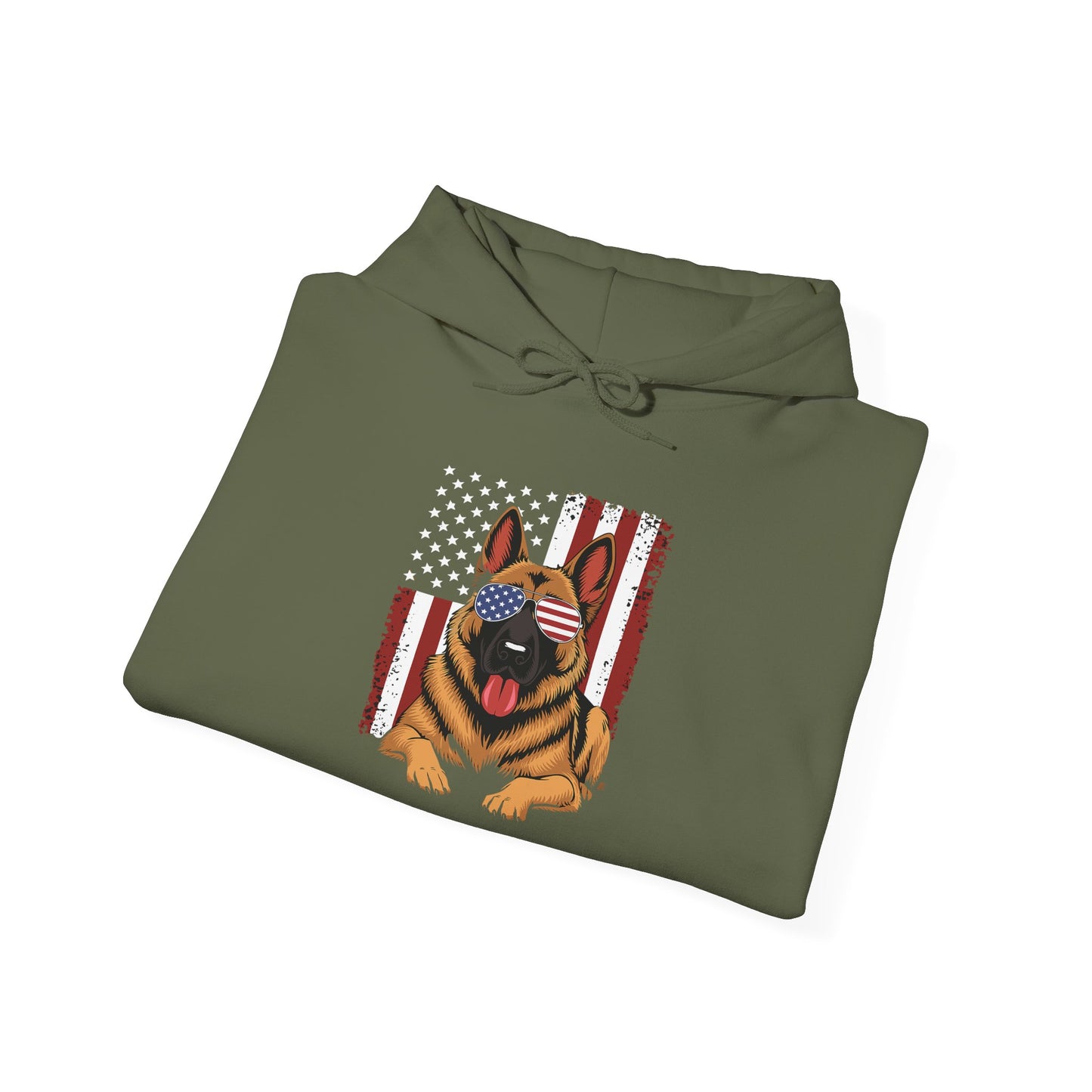 Patriotic German Shephard Dog Unisex Hoodie