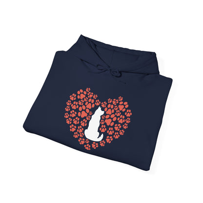 Heart Of A Cat – Minimalist Pet Lover Hoodie
