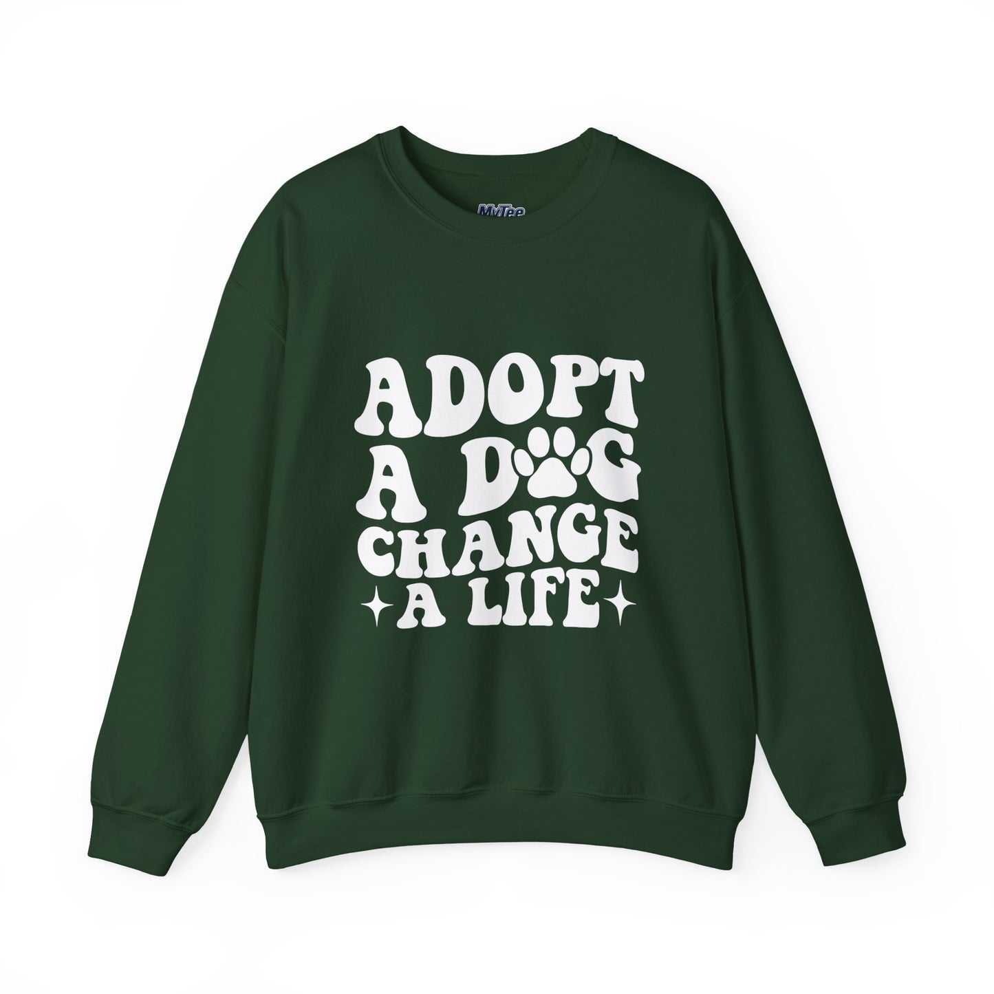 Adopt A Dog Change A Life Crewneck Sweatshirt