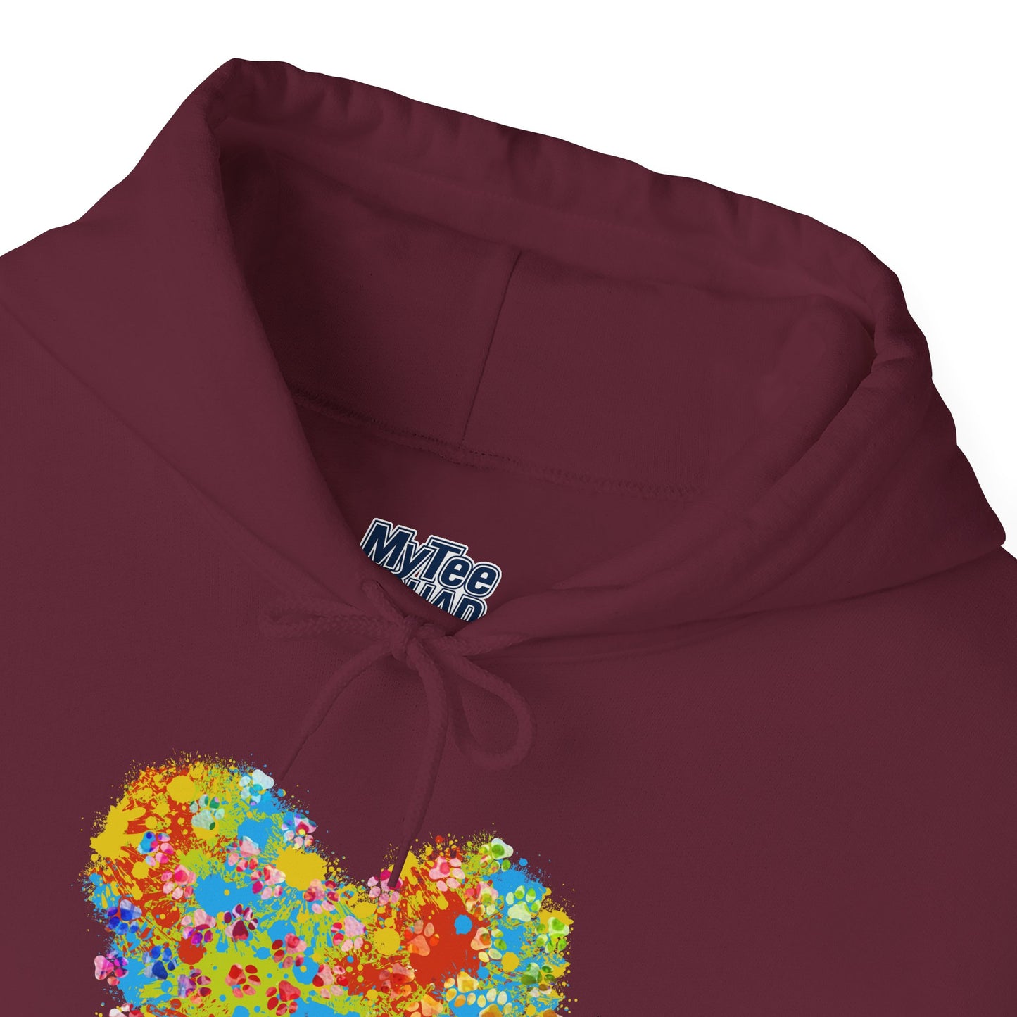 Colorful Heart Graphic Cozy Hoodie | Comfortable Winter Apparel
