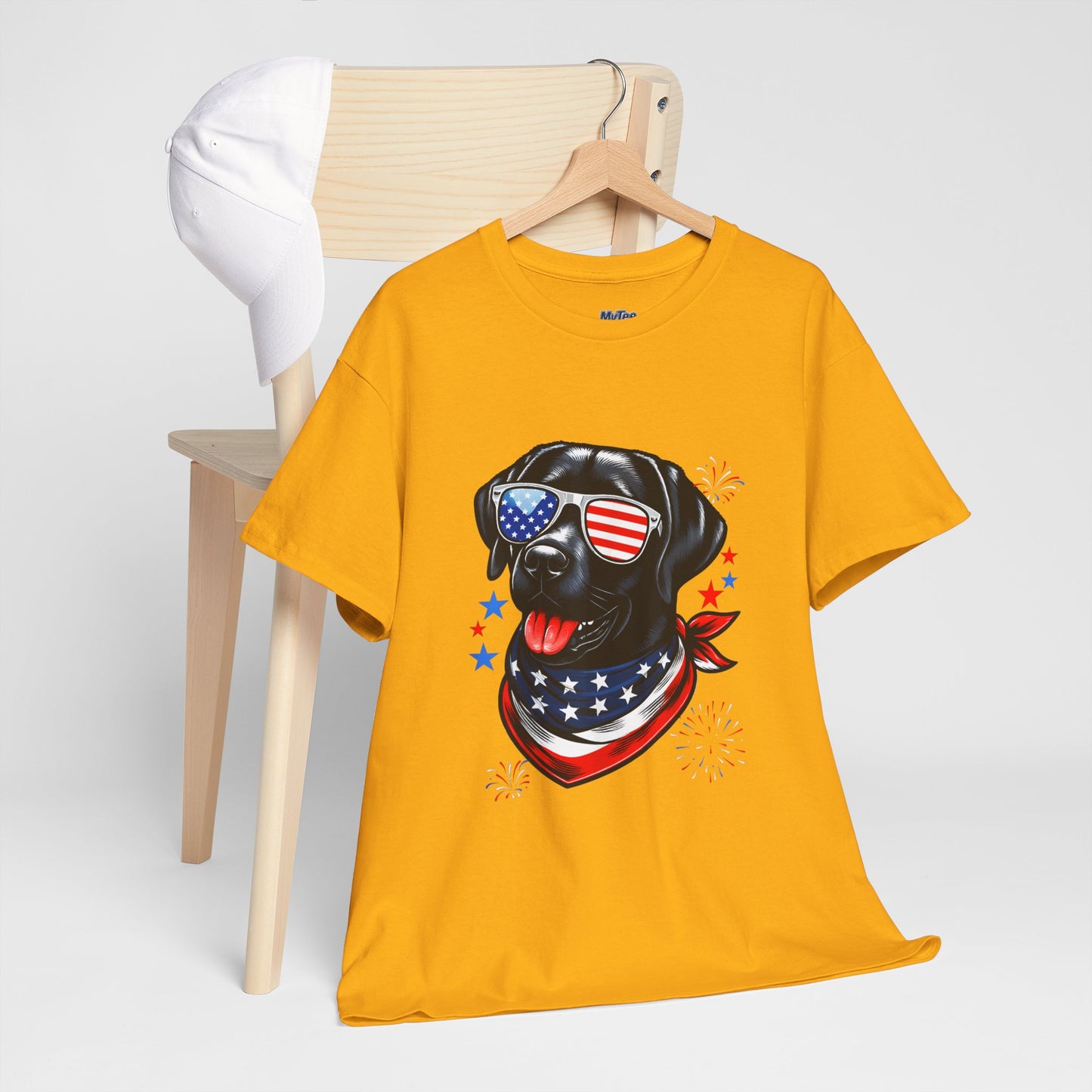 Patriotic American Labrador Retriever With Sunglasses Unisex T-Shirt