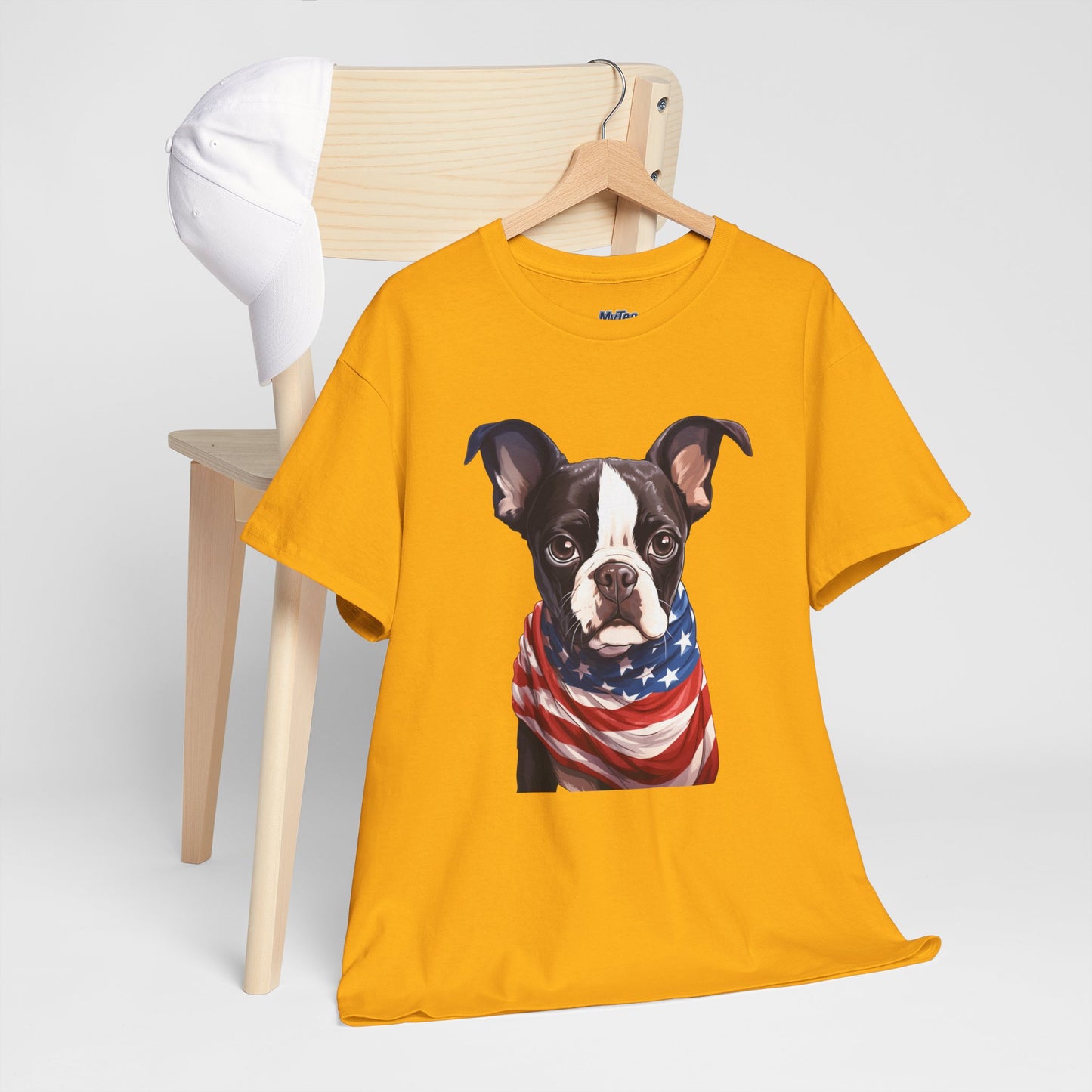 Patriotic Boston Terrier Unisex T-Shirt