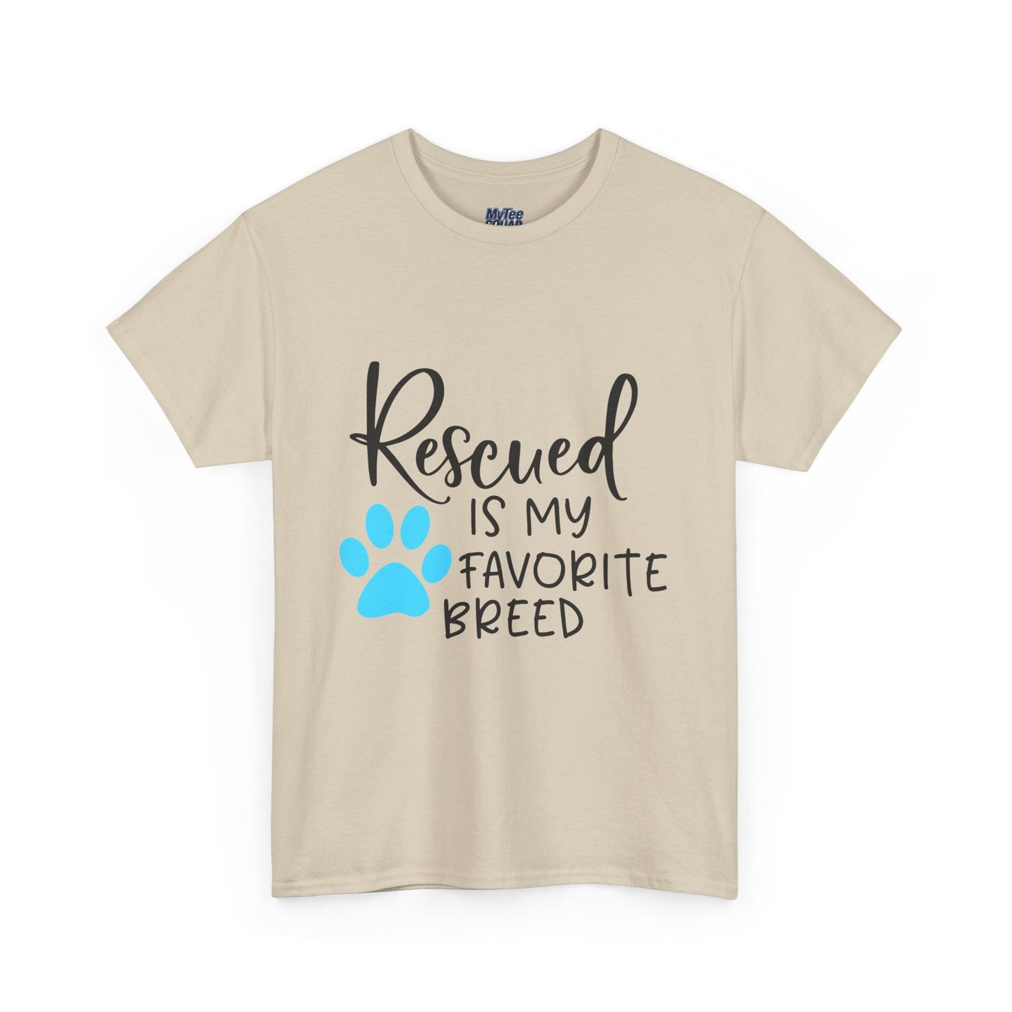 Rescued Is My Favorite Breed T-Shirt – Pet Adoption Love Tee