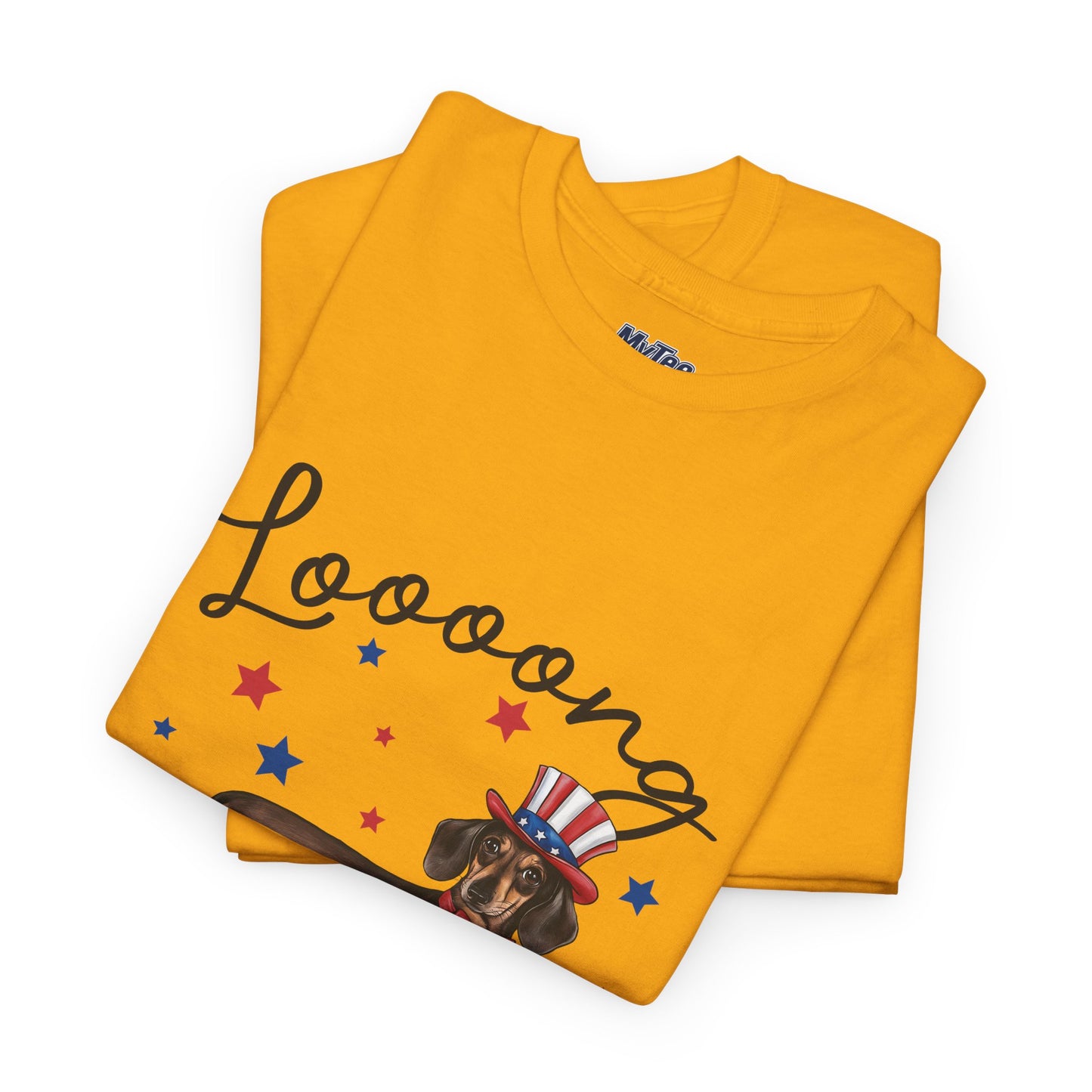 Patriotic Dachshund Loooong Live Freedom Unisex T-Shirt