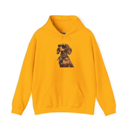 Cool Dachshund Dog Sunglasses Unisex Hoodie |  Dog Lover Gift, Pet-Themed Fashion