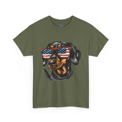 Patriotic Dachshund With Sunglasses Unisex T-Shirt