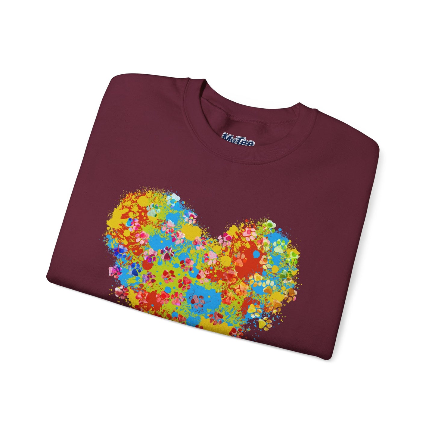 Colorful Heart Graphic Cozy Sweatshirt | Comfortable Winter Apparel