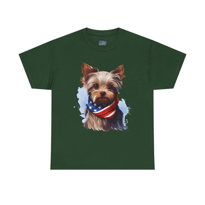 Patriotic Yorkshire Terrier Unisex T-Shirt