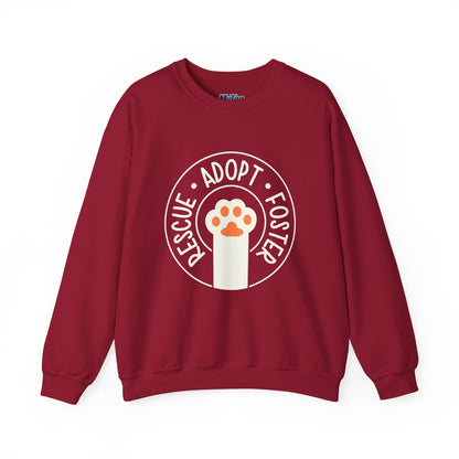 Rescue, Adopt, Foster Unisex Sweatshirt | Animal Lover Gift, Pet Adoption Crewneck