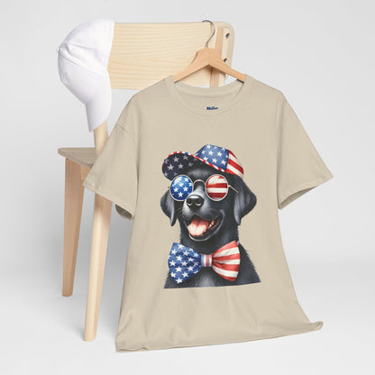 Patriotic Labrador Retriever With Sunglasses And Bow Unisex T-Shirts