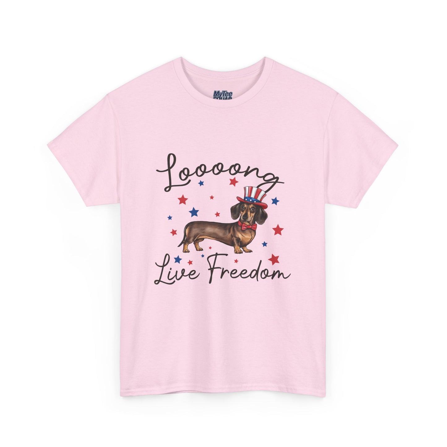 Patriotic Dachshund Loooong Live Freedom Unisex T-Shirt