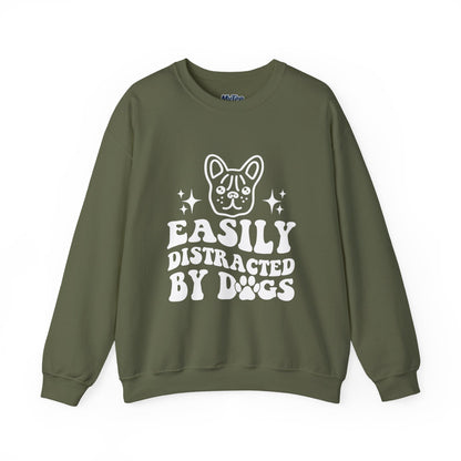 Easily Distracted By Dogs Unisex Sweatshirt | Pet Owner Gift