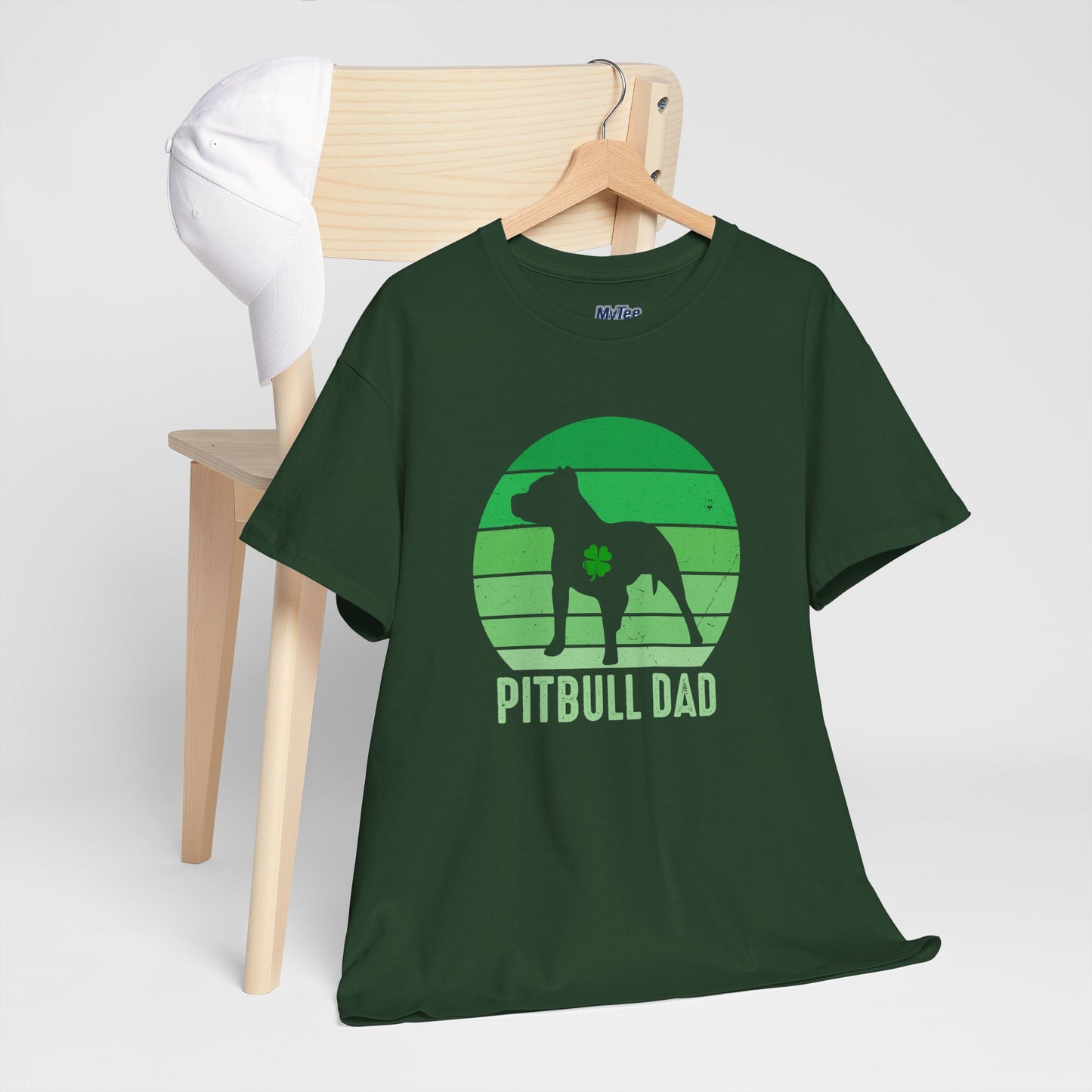 Pitbull Dad Heavy Cotton Tee | Father's Day Gift