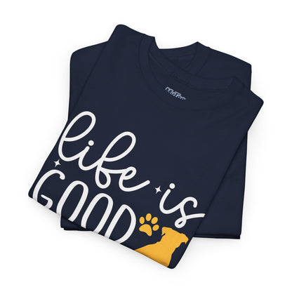 "Life Is Good With My Rescue Dog" Unisex T-Shirt | Dog Lover Gift