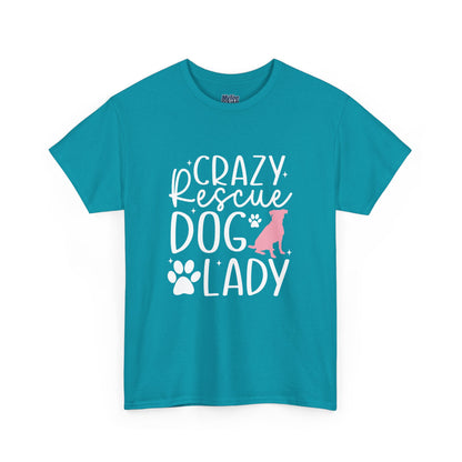 Crazy Rescue Dog Lady T-Shirt | Gift For Pet Mama