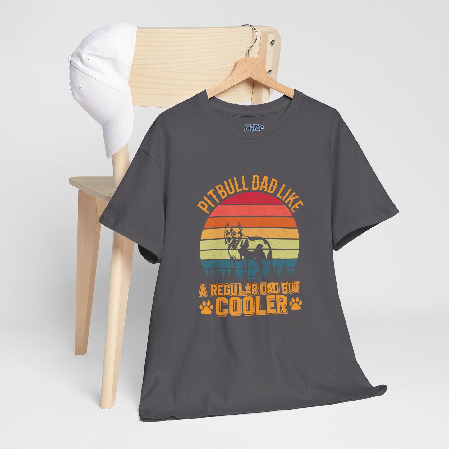 Pitbull Dad Like A Regular Dad But Cooler T-Shirt | Best Gift For Dog Father