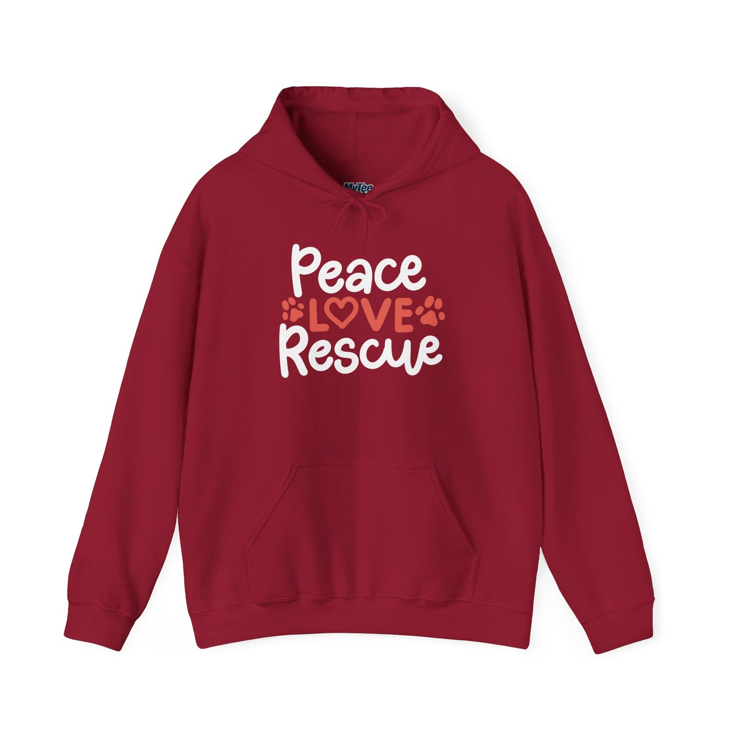 Peace, Love, Rescue Hoodie | Pet Adoption Awareness