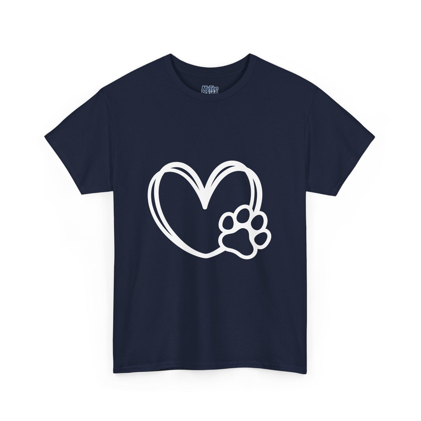 Simple Paw Heart Unisex T-Shirt – For Dog Lovers