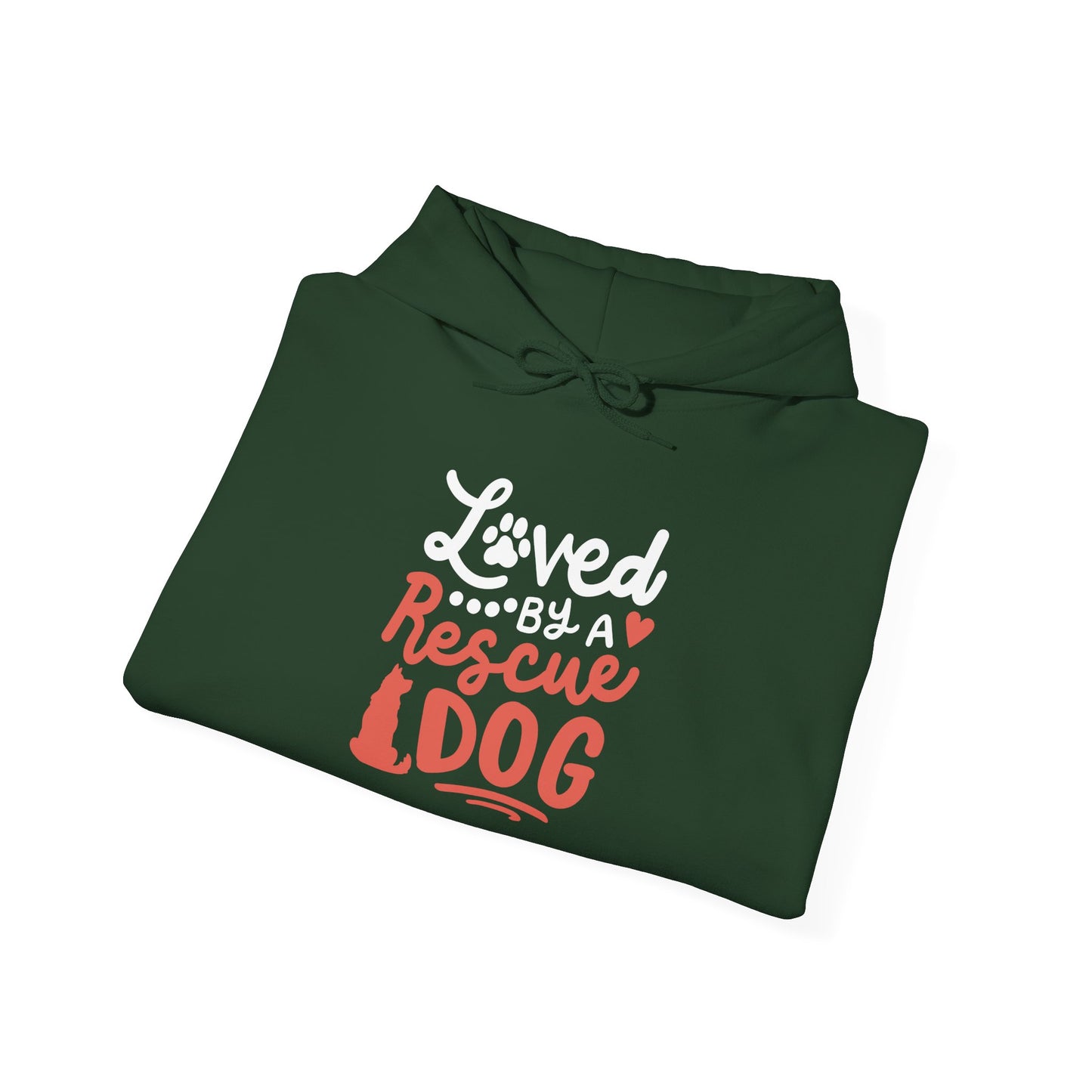Loved By A Rescue Dog Hoodie | Pet Lover Gift, Fur Mom Hoodie, Pet Dad Apparel