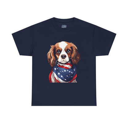 Patriotic Cavalier King Charles Spaniel Unisex T-Shirt