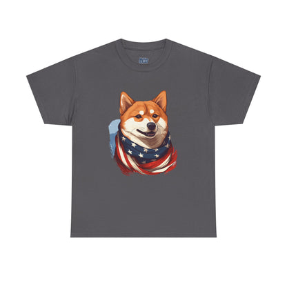 Patriotic Shiba Inu Unisex T-Shirt