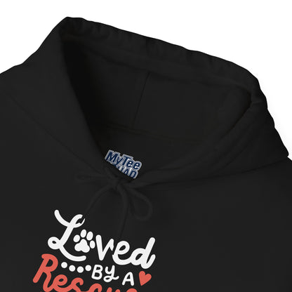 Loved By A Rescue Dog Hoodie | Pet Lover Gift, Fur Mom Hoodie, Pet Dad Apparel