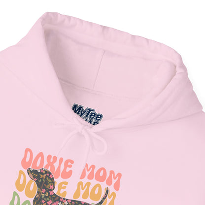 Doxie Mom Retro Hoodie – Cozy Hoodie With Colorful Dog Print