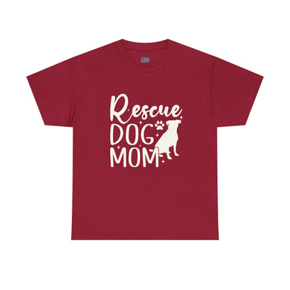 Rescue Dog Mom Cotton T-Shirt | Dog Lover
