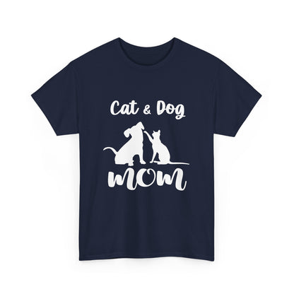 Cat & Dog Mom Cotton T-Shirt - Perfect for Pet Lovers