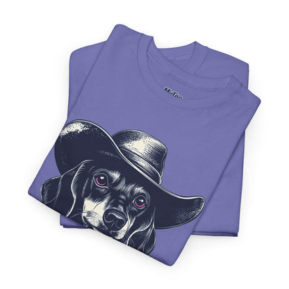 Dachshund Cowgirl Vibes T-Shirt – Pink Bandana Pup Shirt