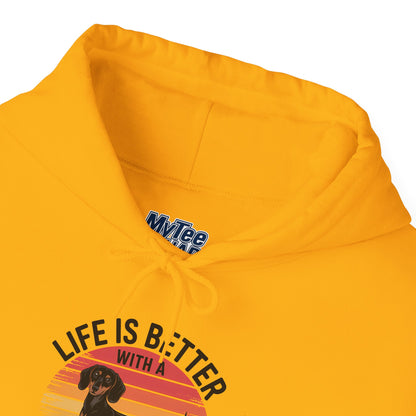 Life Is Better With A Dachshund Unisex Hoodie – Dog Lover Retro Pullover