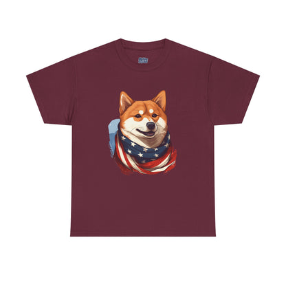 Patriotic Shiba Inu Unisex T-Shirt
