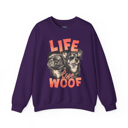 Life Love Woof Sweatshirt – Cozy Dog Lover Crewneck